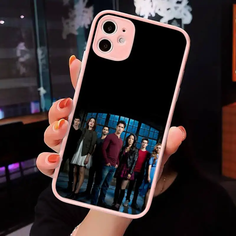 

teen wolf Phone Cases Matte transparent For Pink iPhone 12 Mini 11 Pro XR XS Max 7 8 Plus X Back Cover