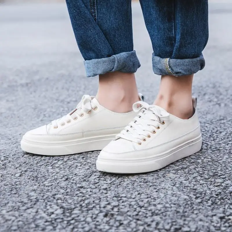 Женские кроссовки с круглым носком Taoffen повседневная обувь из натуральной кожи