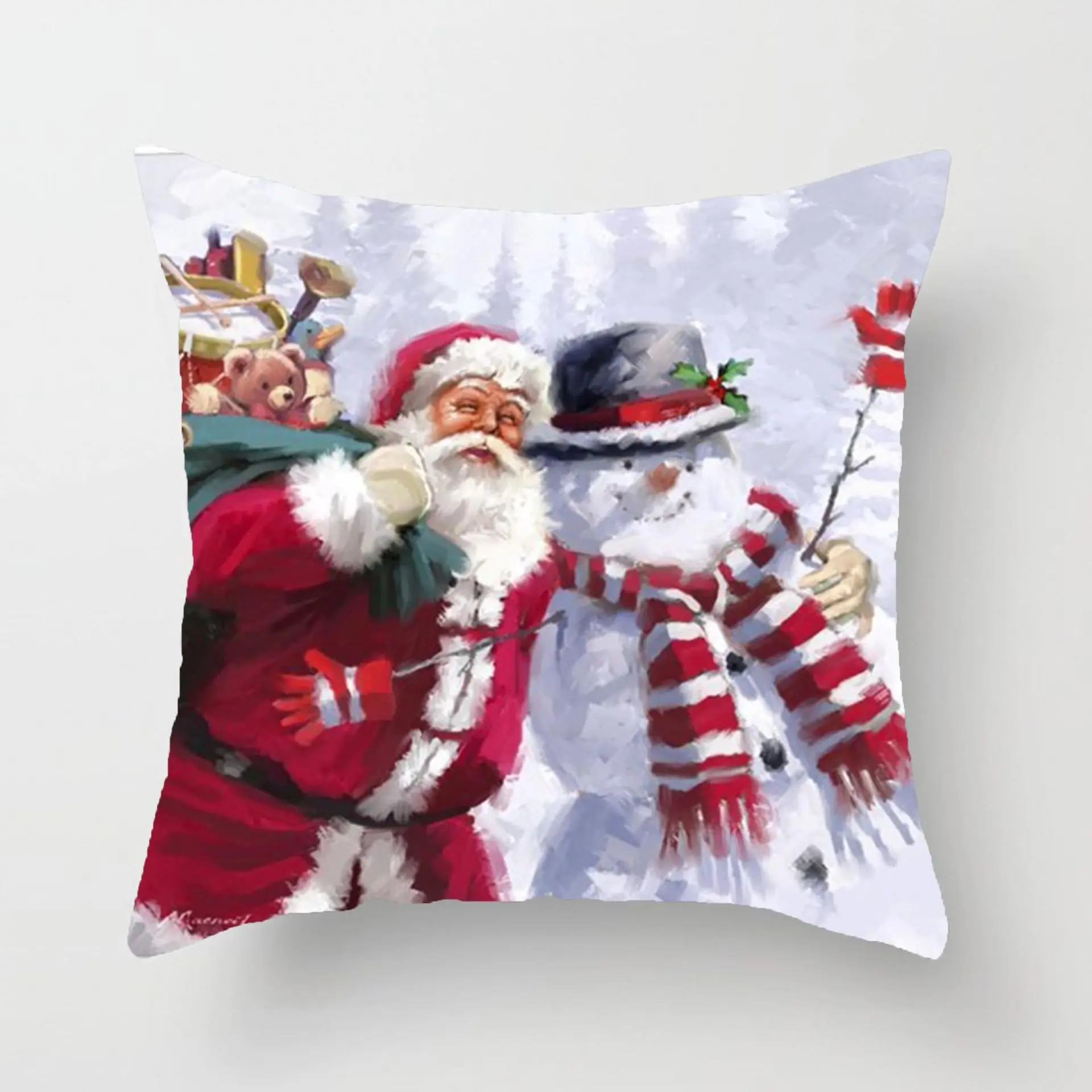 Новогодний Рождественский Декор для дома Санта Снеговик Счастливого Рождества