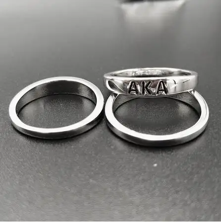 Круглые кольца унисекс с греческими буквами и логотипом соророри для мужчин