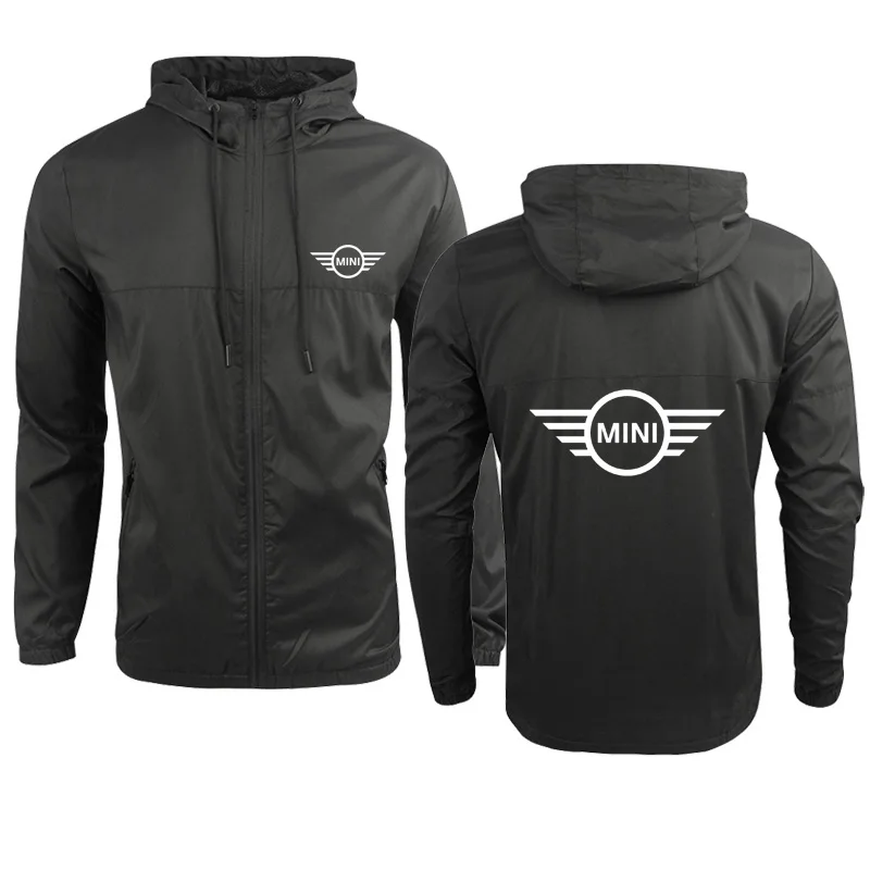 

Spring Autumn Casual Men's Hoodie Mini Car Logo Printing Color Matching Sweatshirt Pure Cotton Hirt High Quality Men's Jacket