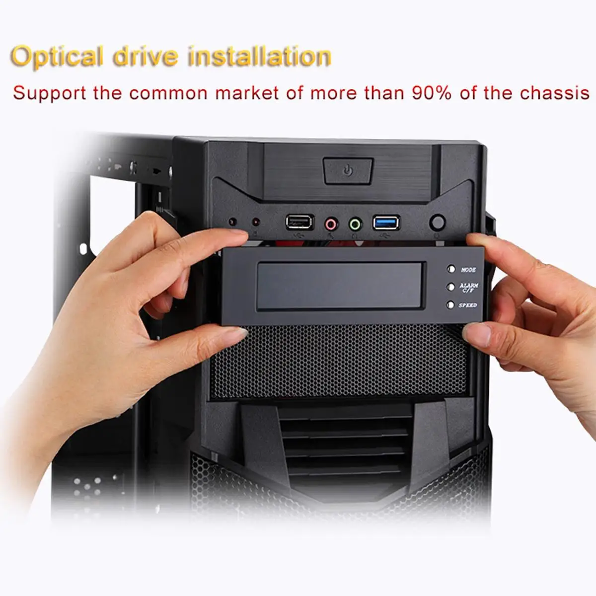 5 25 дюймовая панель с ЖК-дисплеем контроллер скорости 3 вентилятора датчик