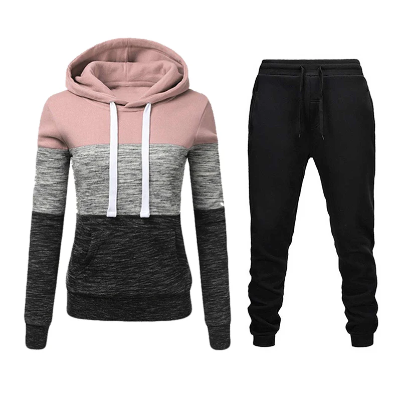 

Женский спортивный костюм с капюшоном, толстовка с длинным рукавом и капюшоном