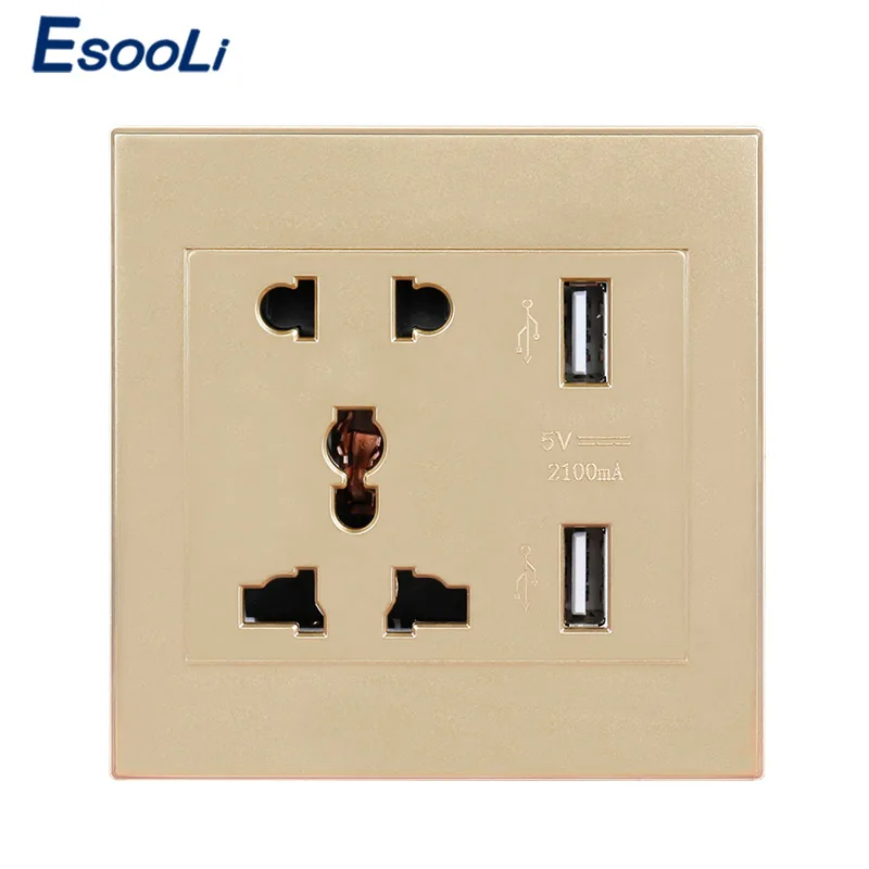 Esooli универсальный стандарт 2.1A USB настенная розетка домашнее настенное зарядное