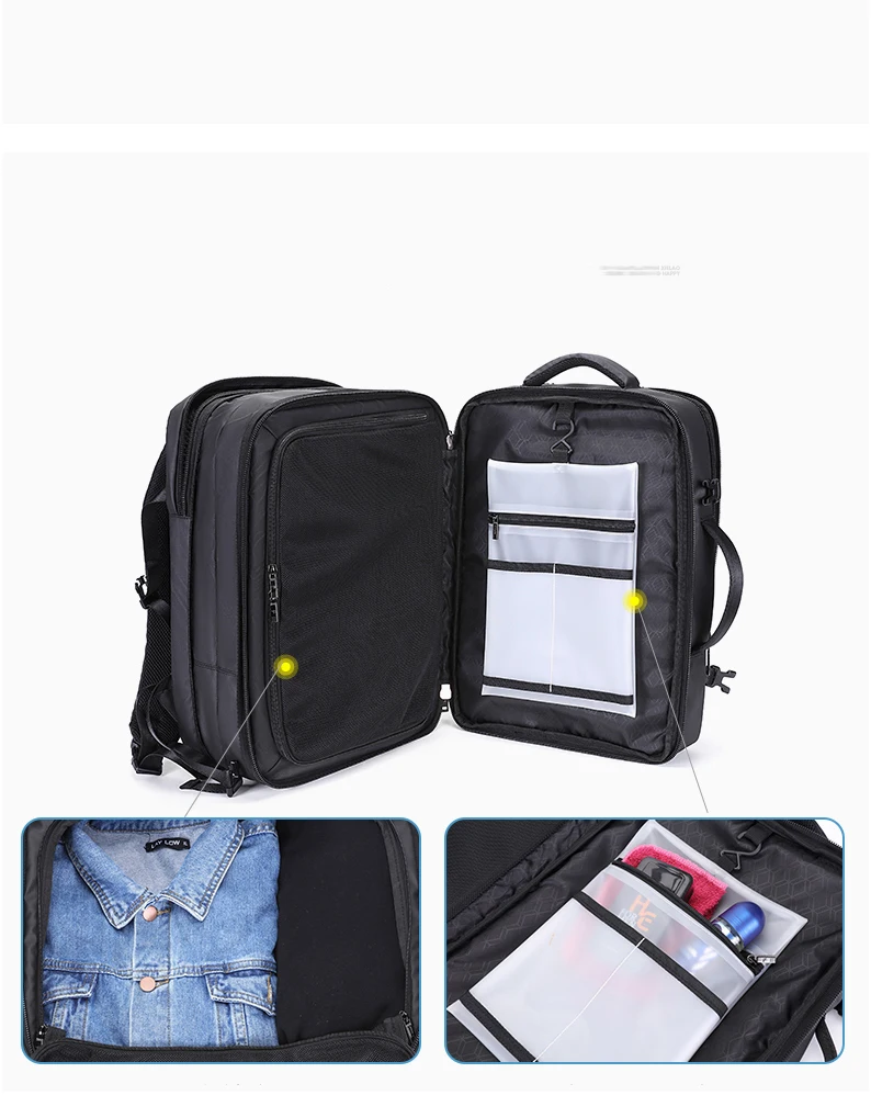 Мужской рюкзак ARCTIC HUNTER 35L, 17 дюймов, с usb зарядкой, мужской, многослойный, вместительный, для путешествий, бизнес, Mochila для мужчин