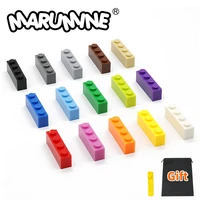 marumine 100pcslot 1x4 dots city moc bricks designer building blocks accessories parts 3010 diy educational toys for children