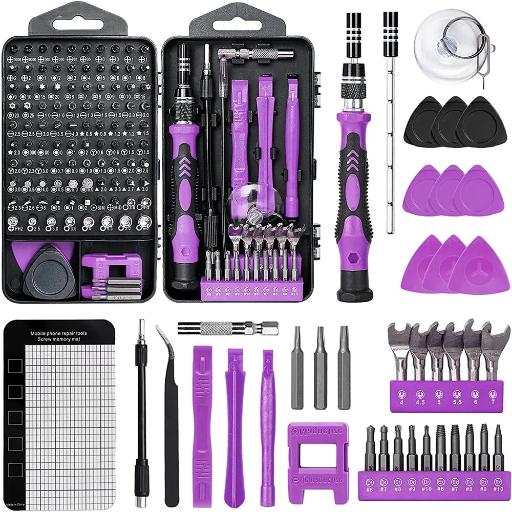 138 In 1 Precision Screwdriver Sets Diy Repair Kit, with Mini Wrench And Stripped Screw Remover,For Iphones,Tablets,Watches