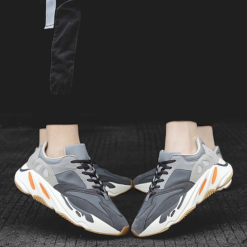

Shoes For Men Sports Fashionable Sports Shoes Breathable Sneakers Men's Leather 2020 Men Trainers Classic Athletic Mens