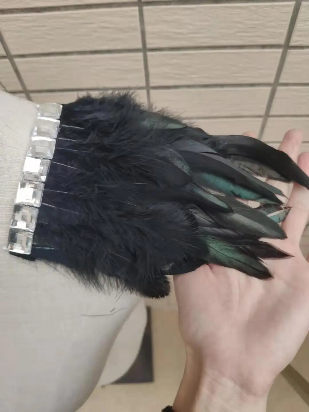 2pcs Handmade epaulette white Rhinestone big shoulder brooch epaulet /epaulettes spikes/escapulario blazer accessories | Дом и сад