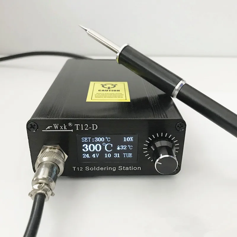 Fwxk T12 паяльник 1,3 дюймов экран OLED сварочный стол автоматический сон быстрый рост температуры