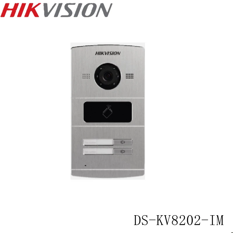 

Дверной звонок HIKVISION DS-KV8202-IM, металлический, 2 кнопки, камера 1,3 МП, IP65, двусторонний разговор, 12 В постоянного тока