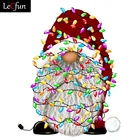 LeCfun сделай сам, ярсветильник гном, Санта, полный квадрат, круглая дрель, бриллианты, искусство, вышивка крестиком, украшение, подарок