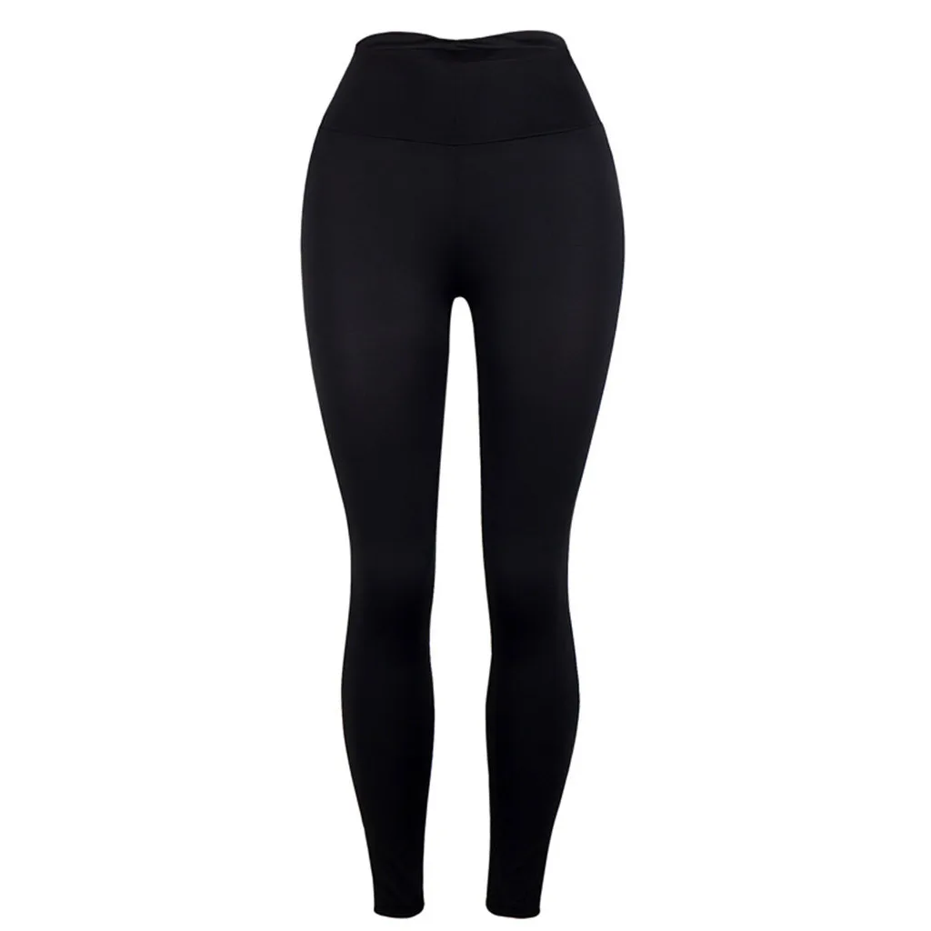High quality Women Solid Sports Tight Pants Workout Leggings Fitness Yoga Stretchy Gym ropa mujer 2020 New | Спорт и развлечения