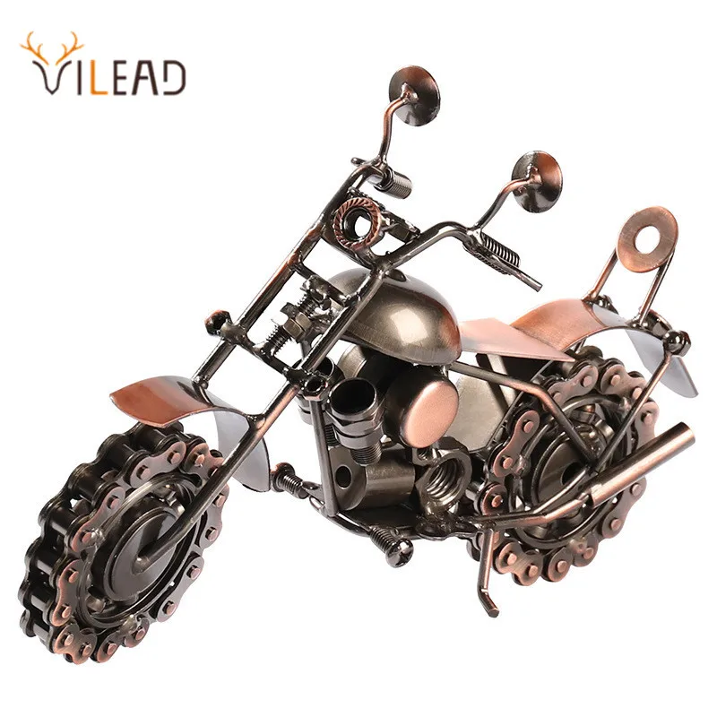Модель мотоцикла VILEAD в стиле ретро железная фигурка двигателя винтажное