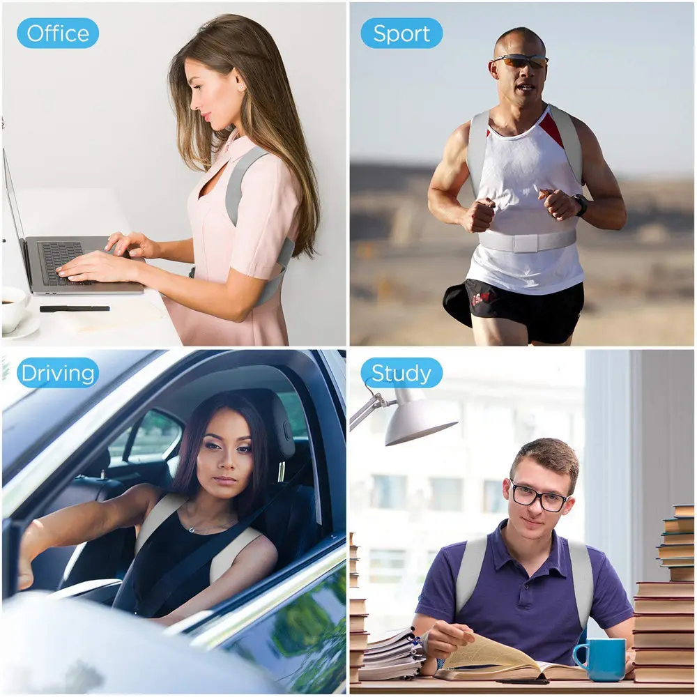 Пояс для поддержки плеч и спины Корректор осанки облегчение боли в спине