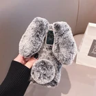 Чехол для Redmi Note 9, 8, 7 Pro, 9S, 9T, 8T, Xiaomi POCO X3, Mi A2, 10, 10T lite, Redmi 9A, 9C, 8A, 7A, силиконовый, пушистый, с кроликом