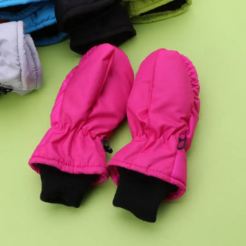 Детские зимние теплые перчатки ветрозащитные для детей мальчиков и девочек