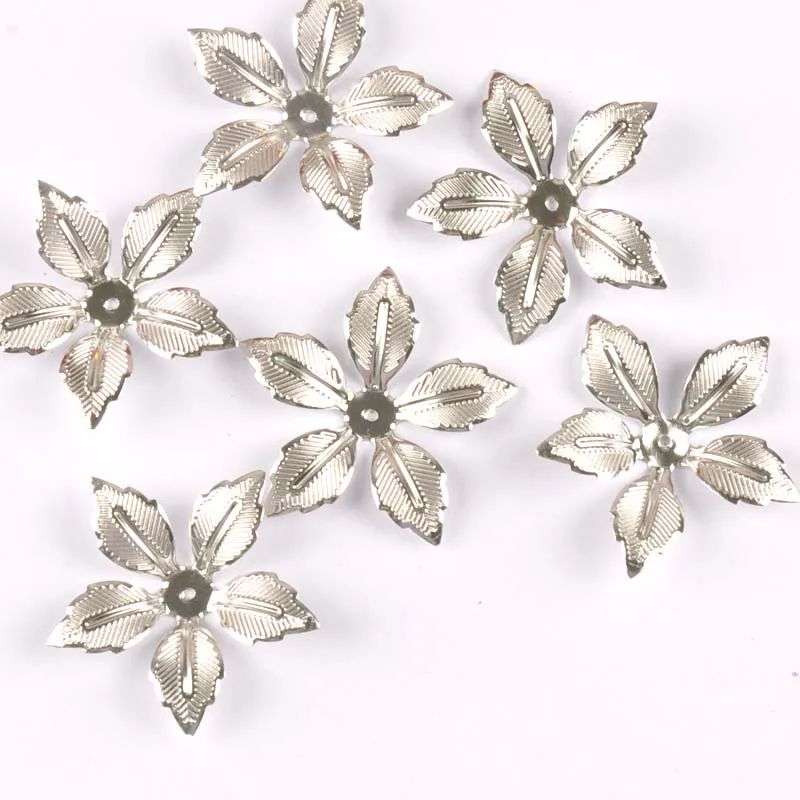 20 шт. серебряные цветы металлические украшения коннекторы филигрань для