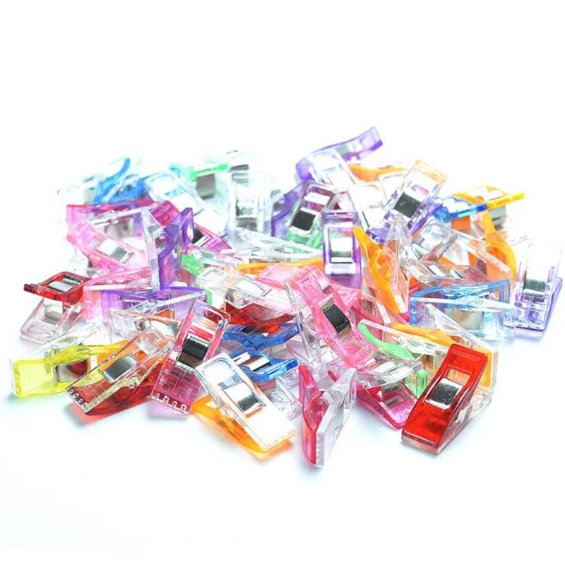 

50Pcs/set Sewing Clips Plastic Quilt Binding Fixed Paper Clip Multifunction Sewing Positioning Clamp Tools Knitting Accessories