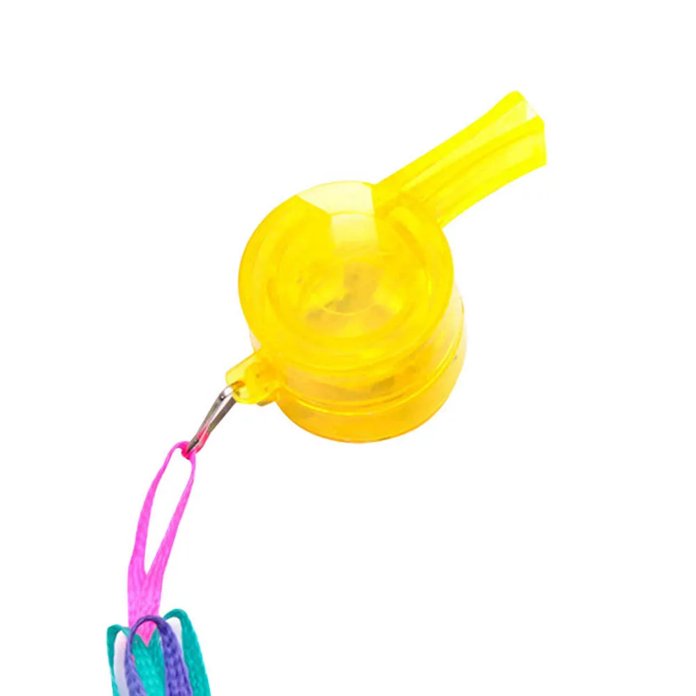 

1Pc LED Glowing Colorful Pendant Whistle Lanyard Kids Toy Party Concert Favor