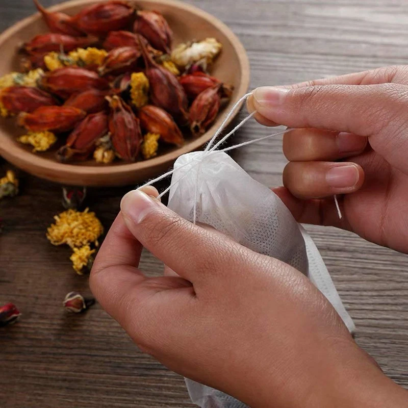 200 уп одноразовые Чай мешочные фильтры ситечки 4 дюйма X 6 дюймов пустой хлопок