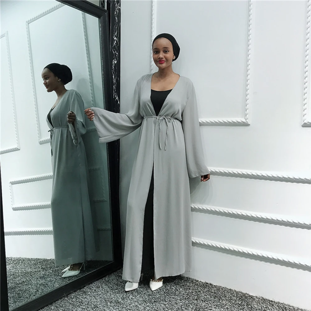 Женское простое кимоно абайя хиджаб мусульманское платье Саудовская Аравия Турецкая ислам одежда