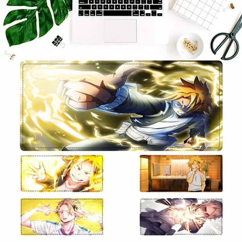 

Защитный коврик для мыши Hero Академии Denki Kaminari, игровой коврик для мыши, большой коврик для мыши, компьютерный коврик для мыши Overwatch