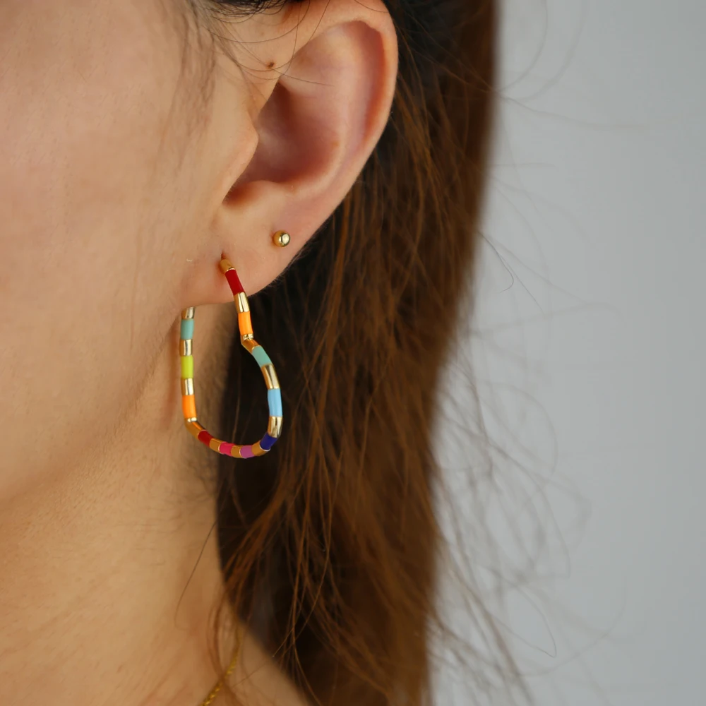 Модные блестящие серьги в форме сердца с золотым покрытием свадебные