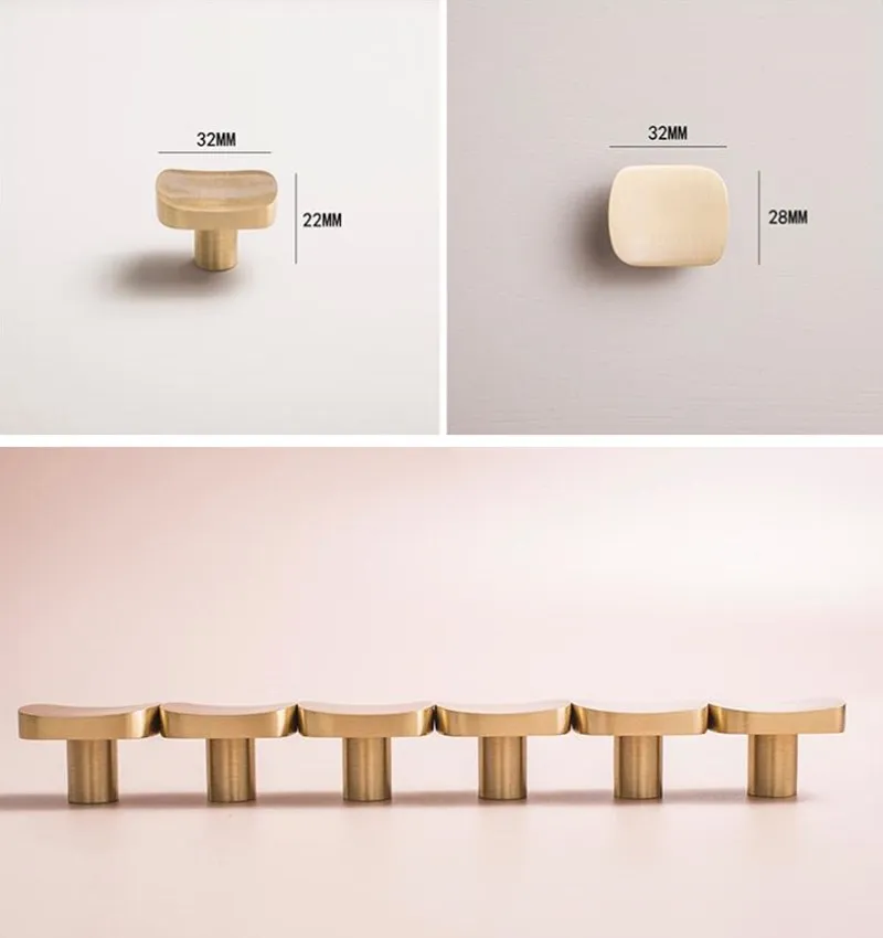 Светильник роскошная квадратная латунная ручка ручной работы для выдвижного