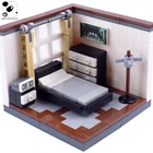 Строительные блоки MOC Mini City, мебель, спальня, модель, фигурки, детали, печатные аксессуары, последний ужин, игрушки для детей