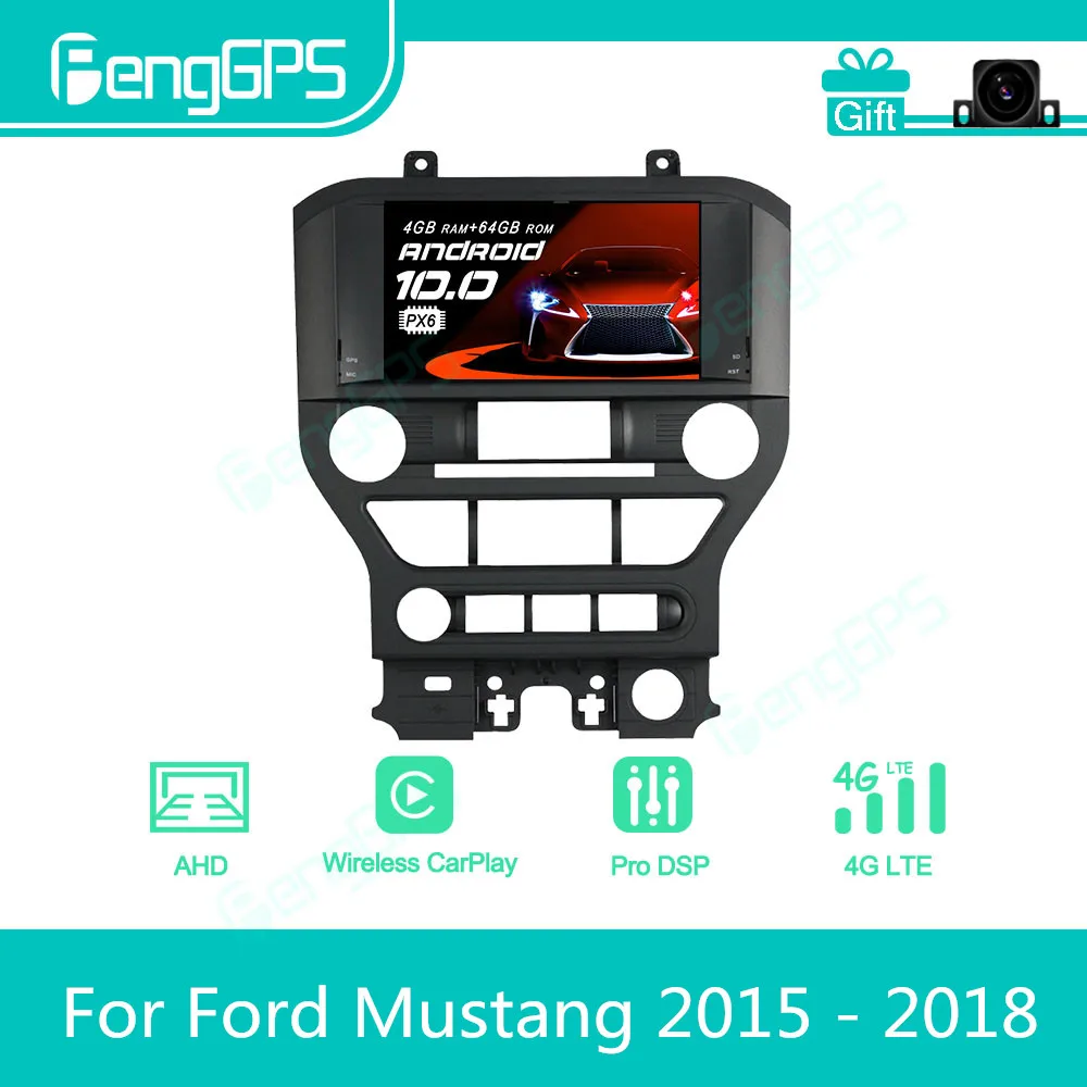 

Автомагнитола для Ford Mustang 2015-2018, Android, 2 Din, GPS-навигация