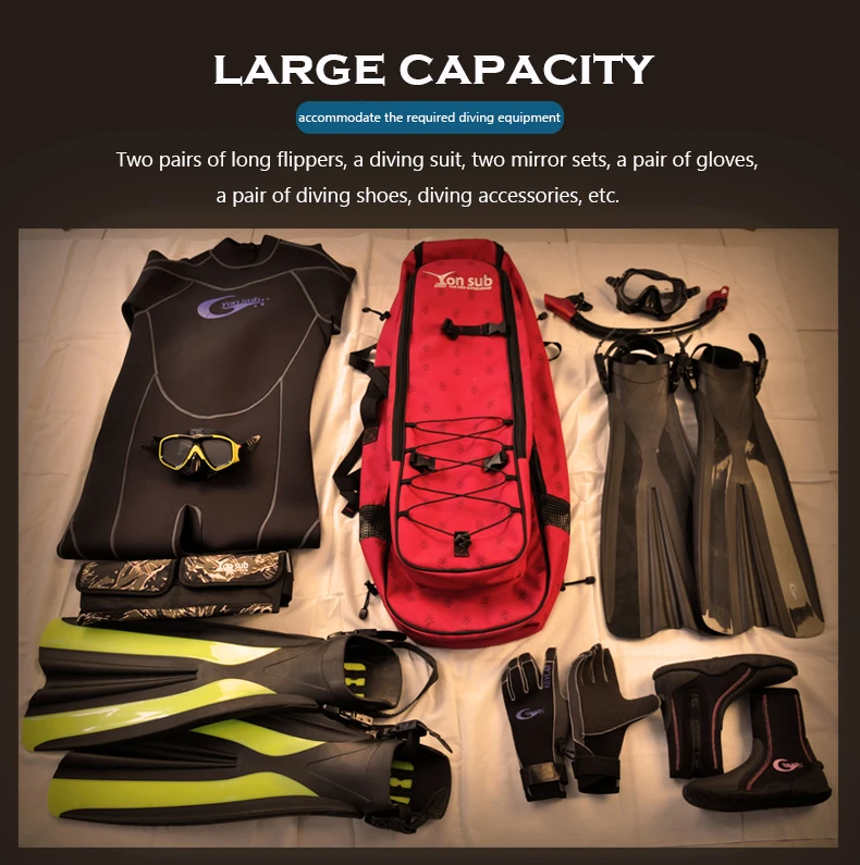 Free Diving Long Fins Bag Flipper Package Easy Carry Storage with Shoulder Strap for Scuba Snorkeling Gear Equipment | Спорт и