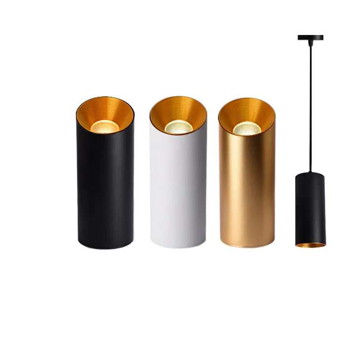 $13.14 Surface Mounted Cylindrical LED COB Downlight Gold Reflector 7W 10W 12W 15W LED Ceiling Bulbs Lamp Spot Light LED Downlight