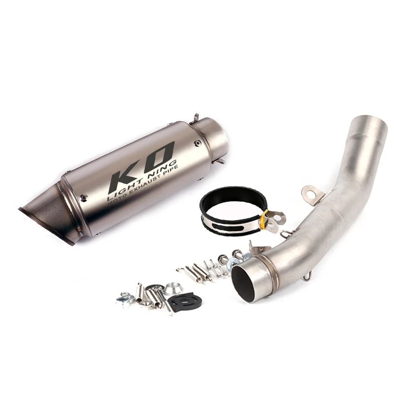 Exhaust System For Kawasaki Z800 2013-2016 Escape Middle Link Pipe Modified Connect Exhaust Muffler End Tip Motorcycle Slip On enlarge