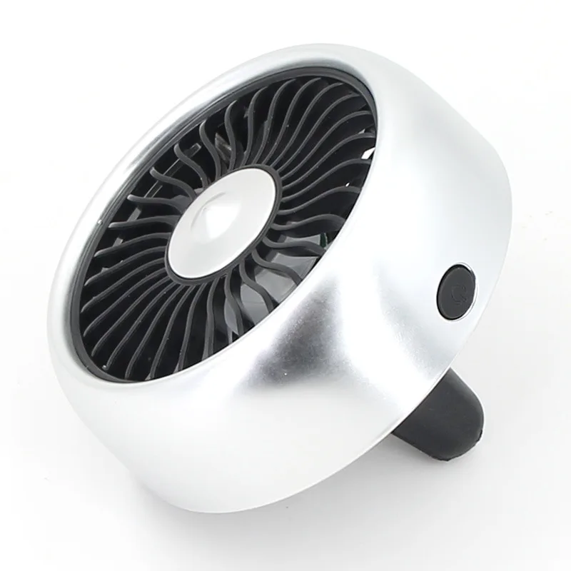 

Multifunctional car fan air conditioner outlet mini fan adjustable USB fan for wind vehicle with LED atmosphere light
