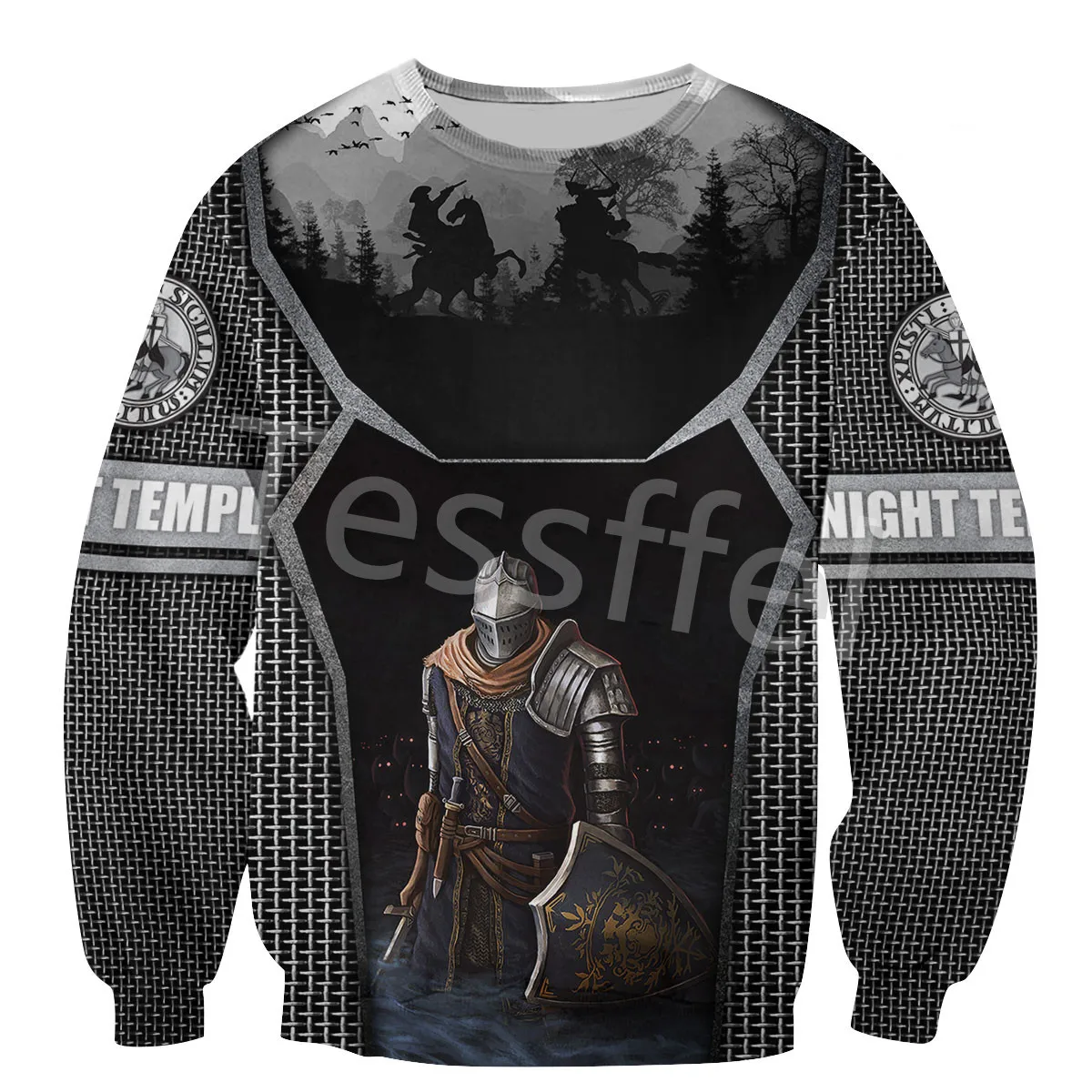 

Tessffel Cross Knights Templar NewFashion 3D Printed Cool Zipper Hoodie Men/Women Casual Autumn/Winter Sweatshirt Style-4