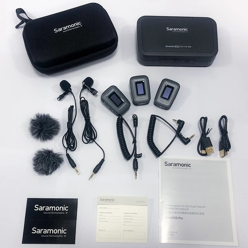 Беспроводной петличный микрофон Saramonic Blink 500 Blink500 Pro B1/ B2 двухканальный Студийный