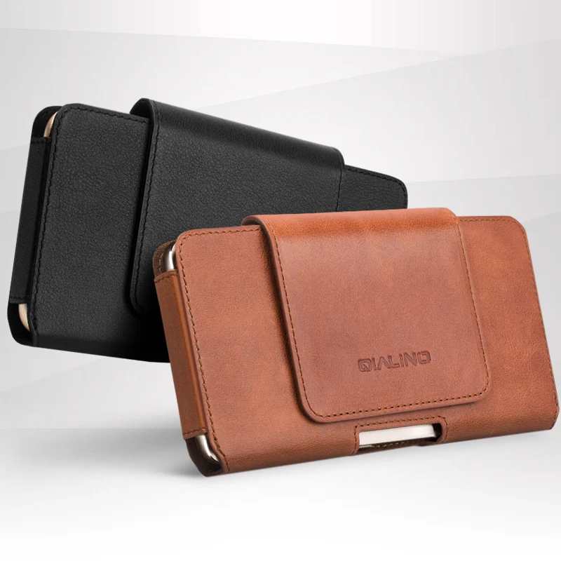 Universal Phone Pouch Bags Belt Clip Case For Vivo iQOO 3 Pro 5G V17 Neo Y17 Y12 Y19 U3x Genuine Leather Mobile |