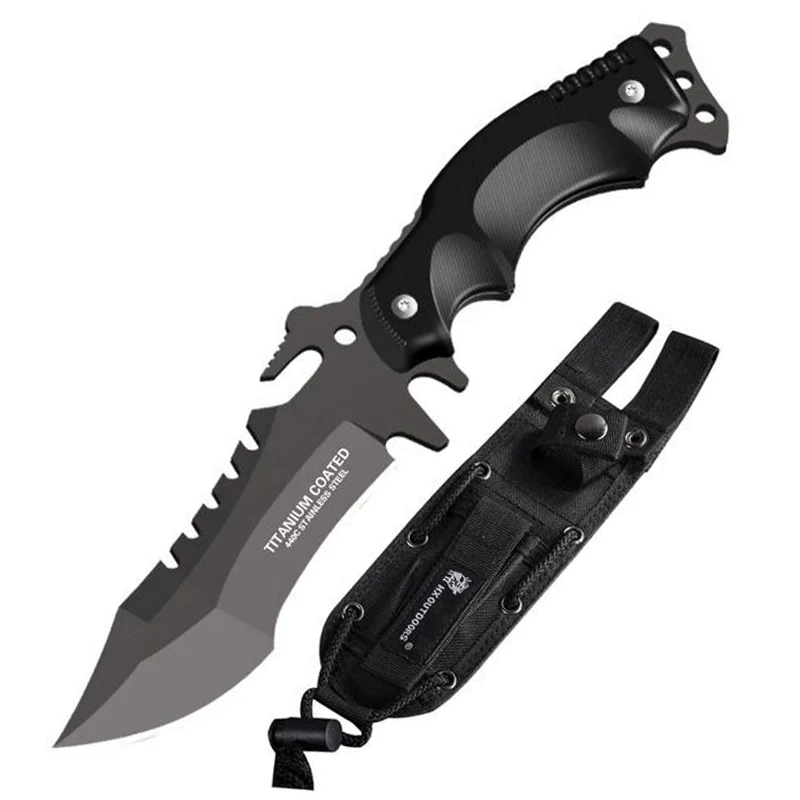 Нож для выживания Hando Trident 440C карманный тактический прямой клинок с рукояткой K10