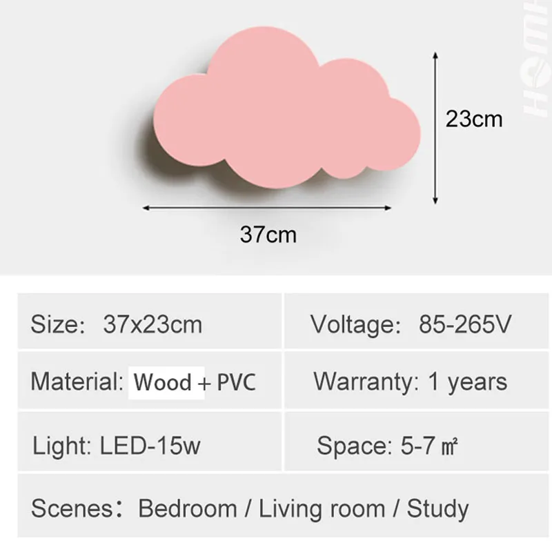 

Cloud Child Loft Bed Head Wall Light Fixture Deco Child Room Nursery Design Lighting Wall Lamps for Bedroom Corridor Wall Sconce