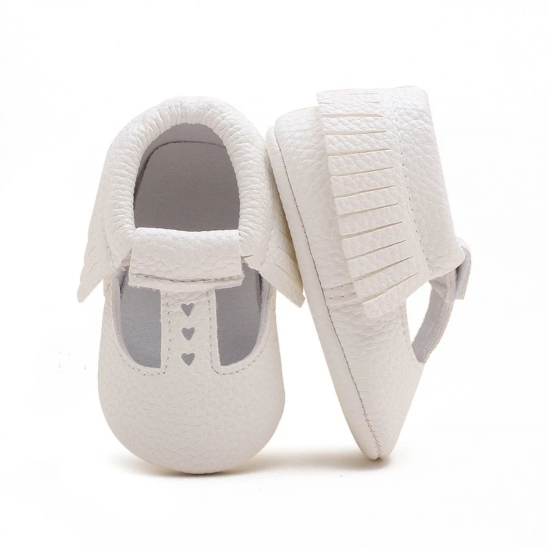 

Baby Girls Shoes Tassels PU Leather Waterproof Heart Baby Shoes Newborn Moccasin Soft Infants Princess Prewalkers