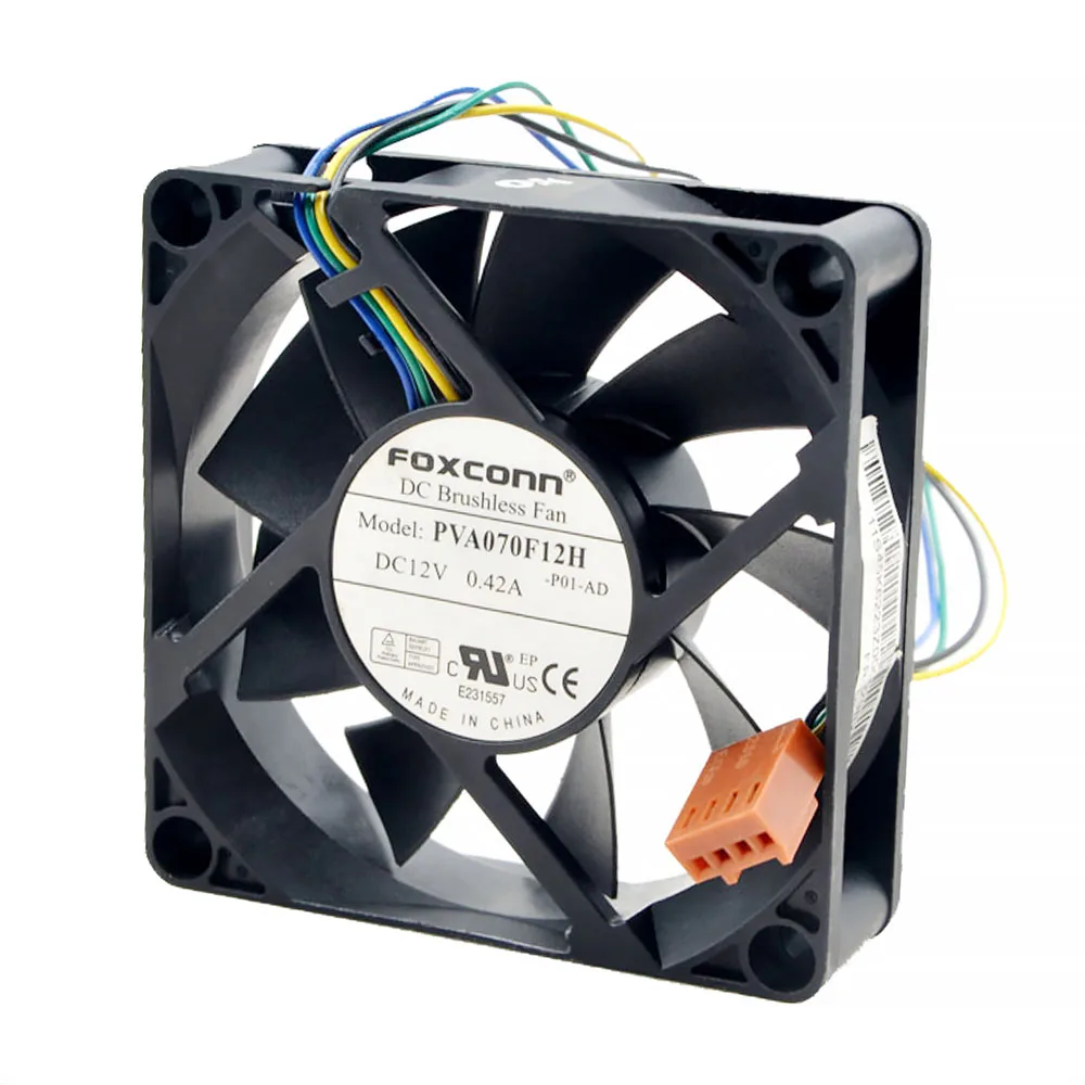 Для Emacro для Foxconn PVA070F12H M01 AB DC 12V 0.42A 4 провод 70x70x20 мм вентилятор охлаждения