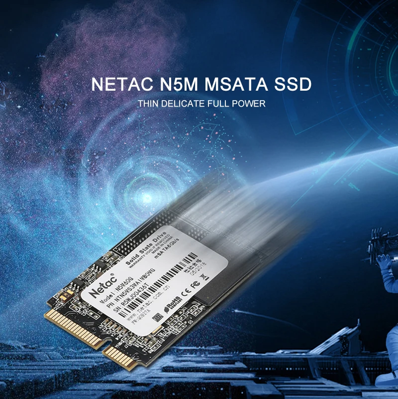 Netac 480 ГБ SSD mSATA 60 ГБ 120 ГБ 240 ГБ твердотельный накопитель TLC 6 ГБ/сек. для портативных ПК