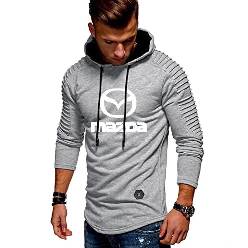 

2021 Spring and Autumn Hoodies Men Mazda Car Logo Print Casual Long Sleeve Hooded Sweatshirts custom Hooded Tracksuit Clothing