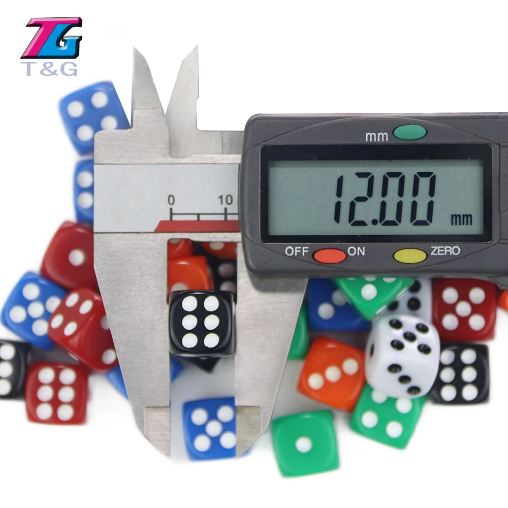 12*12*12 мм пластиковые покерные кубики для азартных игр красный синий оранжевый