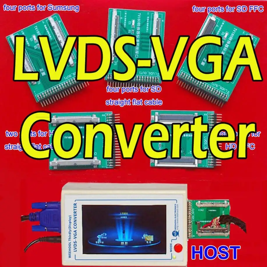 Новый ТВ 160 Full HD низковольтного дифференциального сигнала поворота VGA