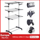 Многофункциональная вешалка для одежды, стойка, 4 слоя, складная, экономия места, сушилка для одежды, вертикальная напольная стойка, телефон, HWC