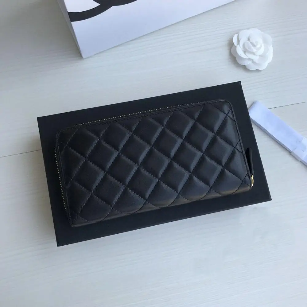 Высококачественный дизайнерский кошелек c из натуральной кожи икры Черный