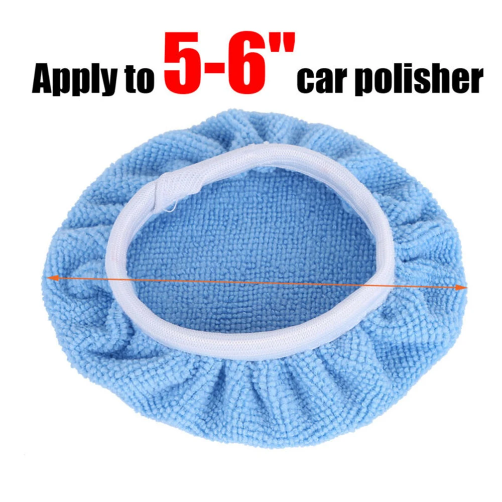 

5pcs Car Polisher Pad 5-6in Microfiber Clean Buffer Polishing Waxing Bonnet Polishing For Auto Car Cover Detailing Cleaning