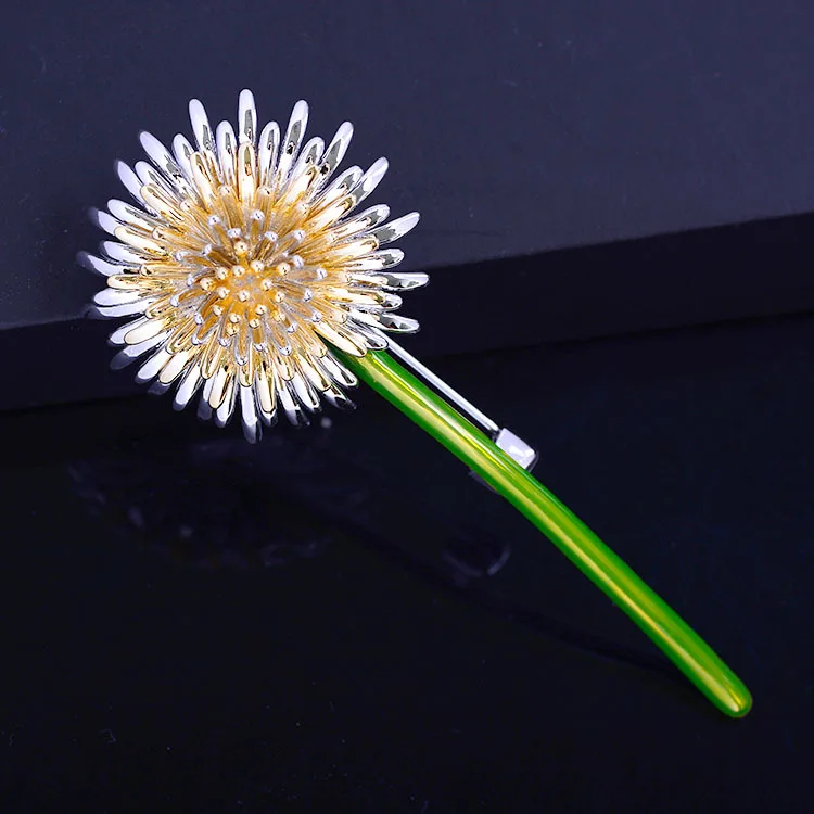 Женская Брошь Одуванчик Модная элегантная брошь в форме цветка аксессуар для